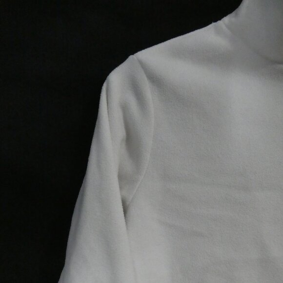 Y2K | OLD NAVY | size 14 | White Fleece Partial Zip-Up Pullover Shirt - Picture 3 of 14